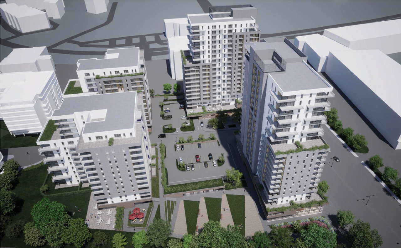 Construction site plan for project from page 72 of the file '2023-10-13 - Design Brief - D07-12-21-0177'