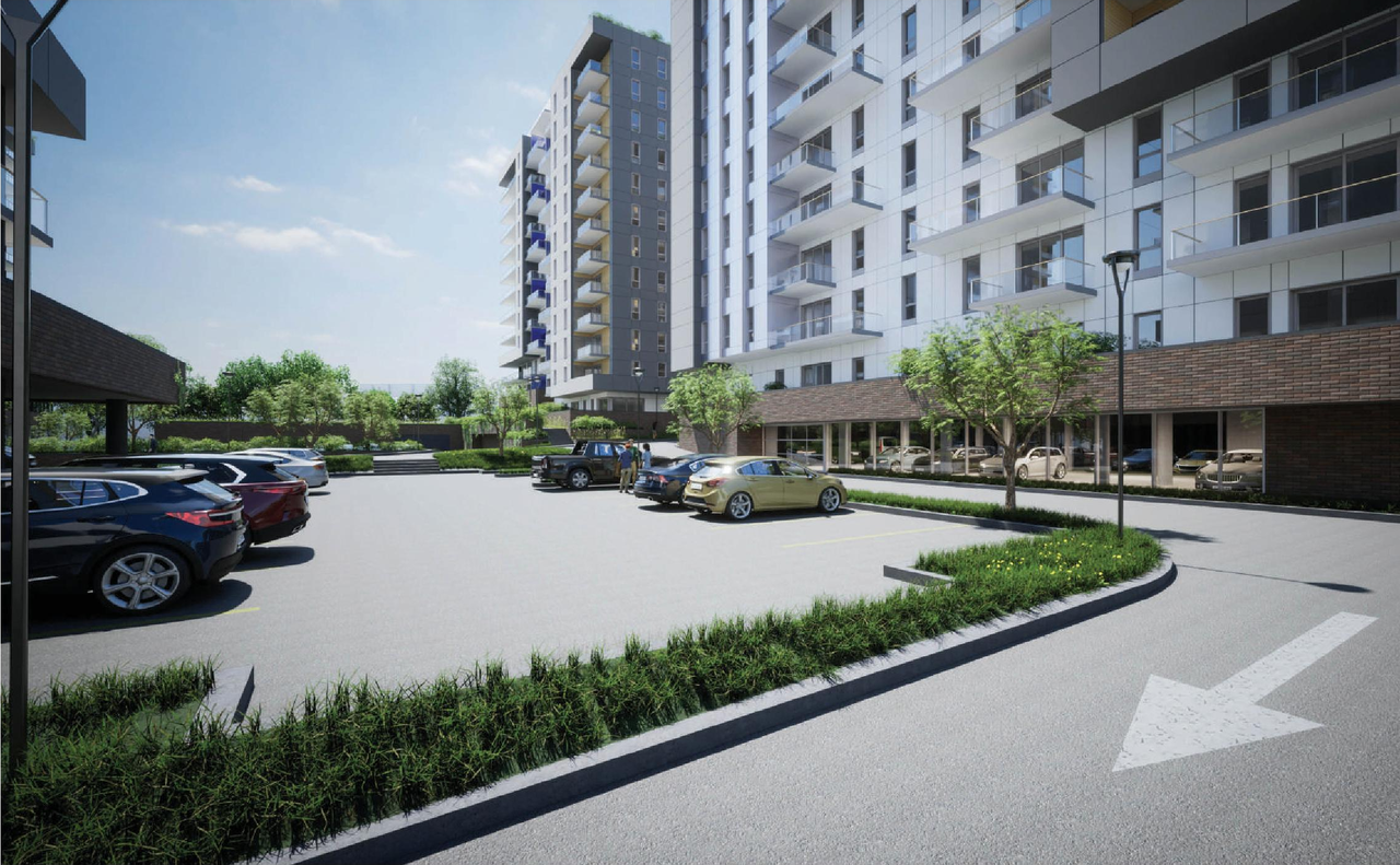 Rendering of building from page 81 of the file '2023-10-13 - Design Brief - D07-12-21-0177'