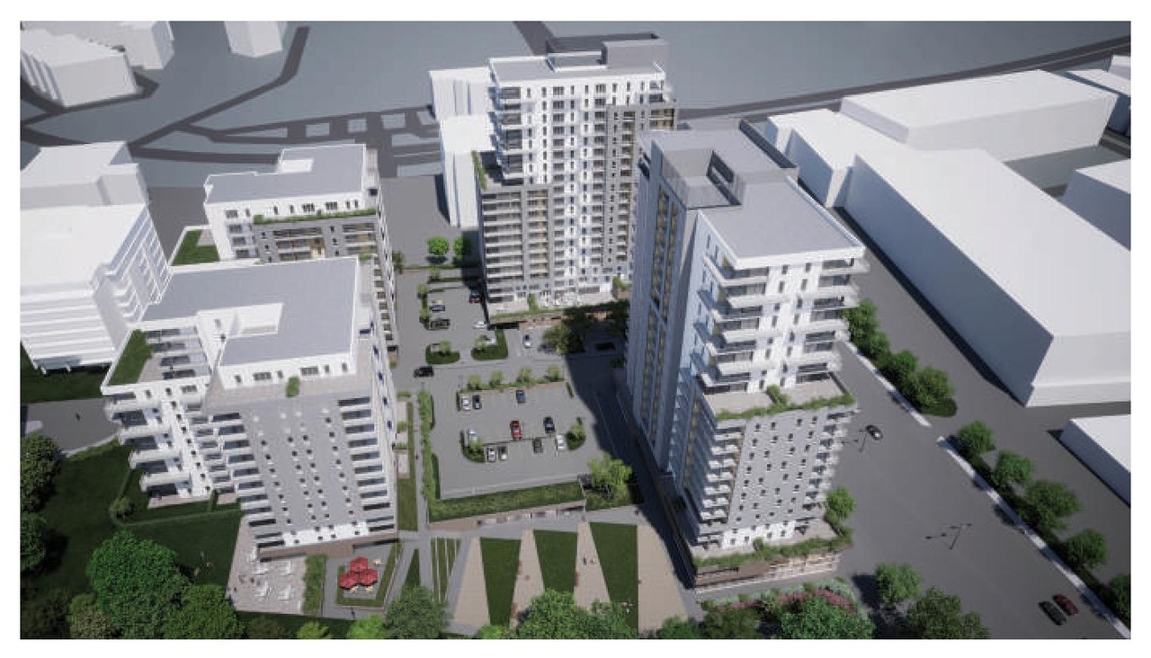Construction site plan for project from page 9 of the file '2023-10-13 - Design Brief - D07-12-21-0177'