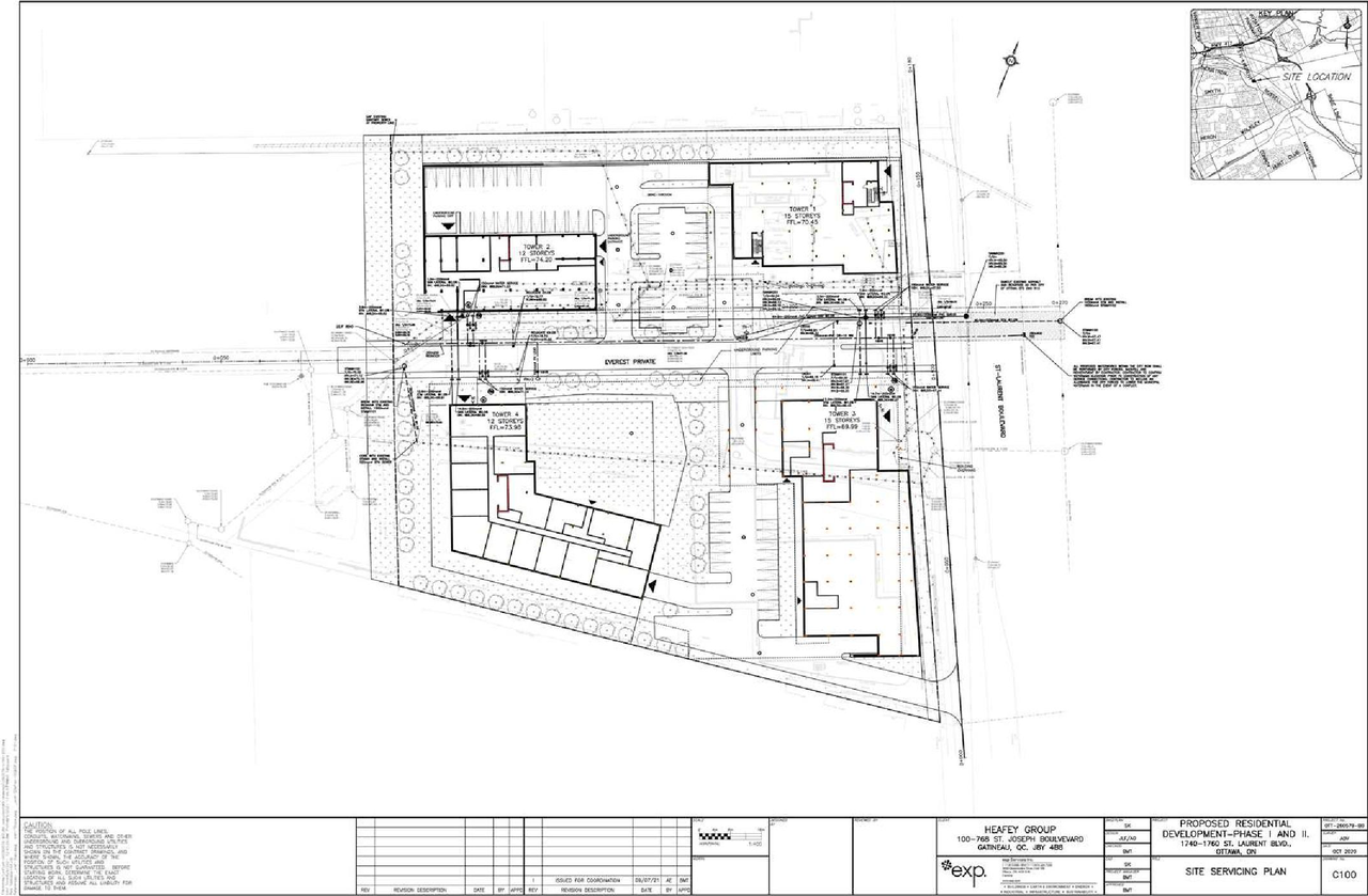 Construction site plan for project from page 13 of the file '2021-10-27 - DESIGN BRIEF - D07-12-21-0177'