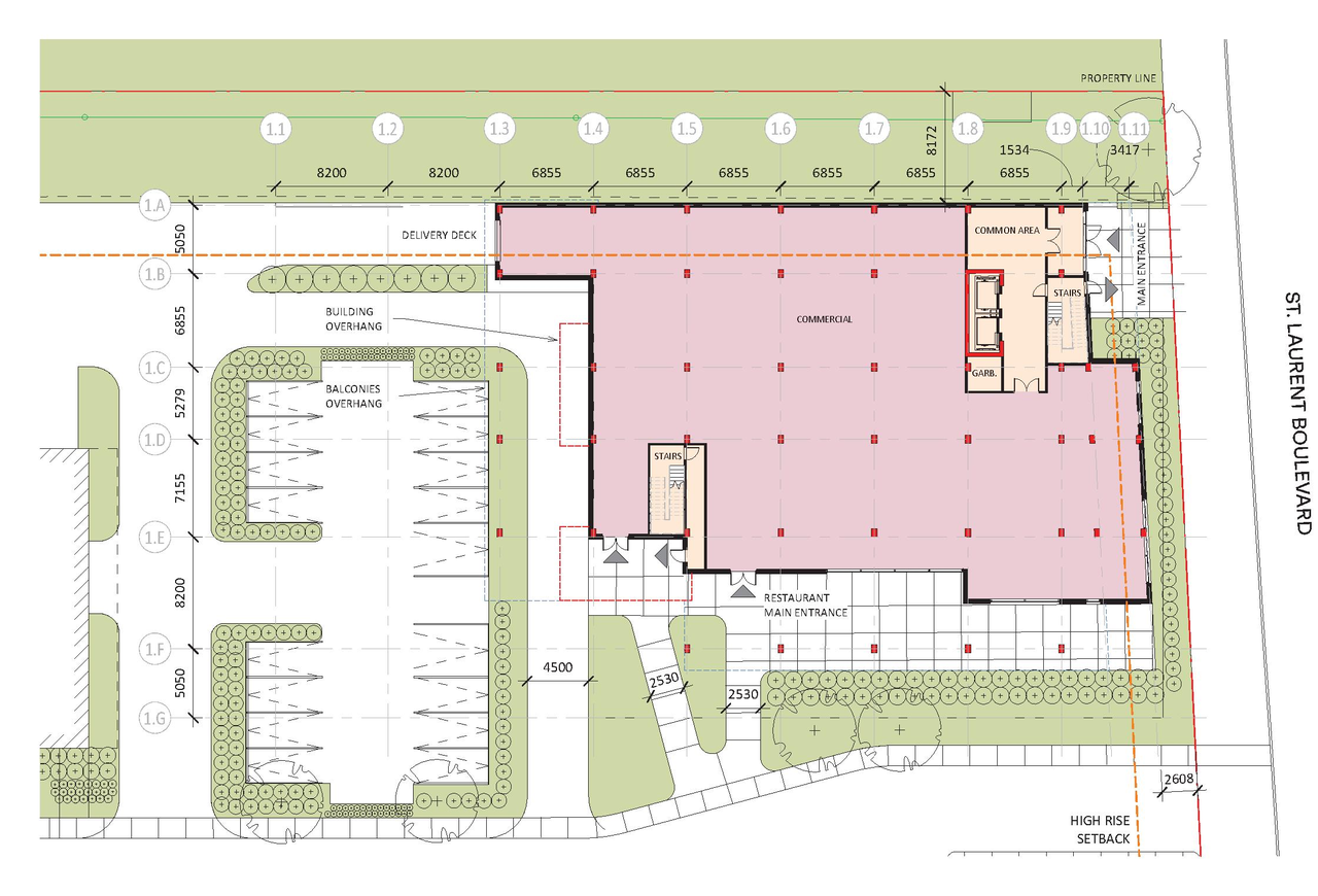 Construction site plan for project from page 20 of the file '2021-10-27 - DESIGN BRIEF - D07-12-21-0177'