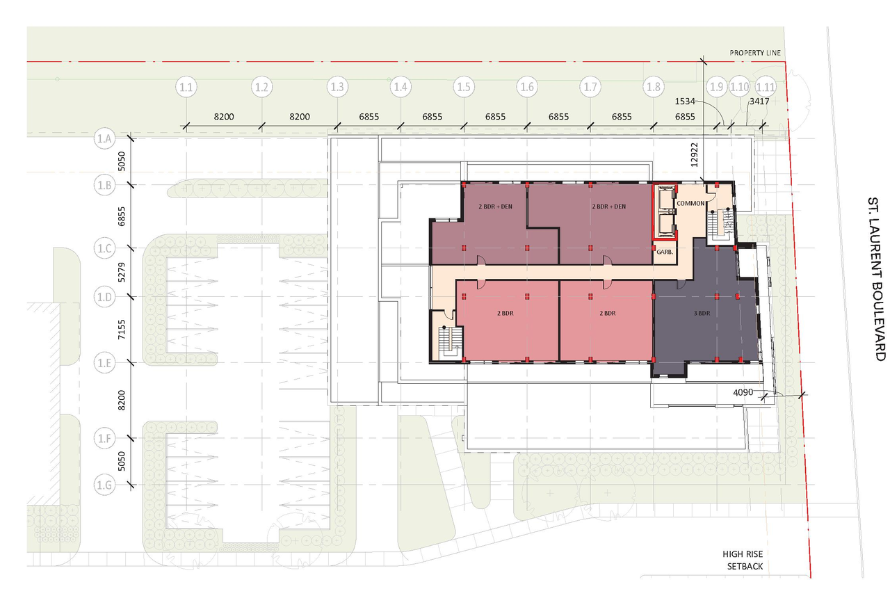 Construction site plan for project from page 25 of the file '2021-10-27 - DESIGN BRIEF - D07-12-21-0177'