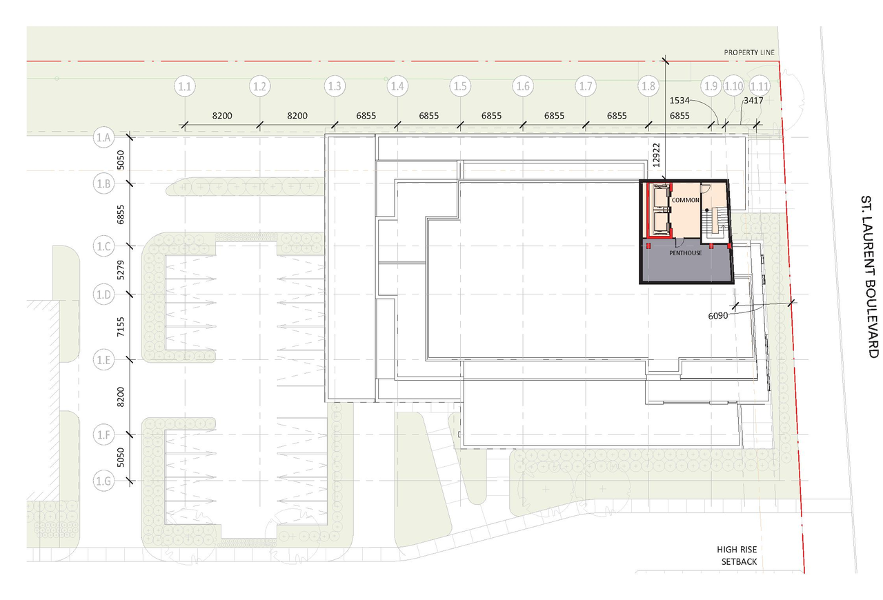 Construction site plan for project from page 26 of the file '2021-10-27 - DESIGN BRIEF - D07-12-21-0177'