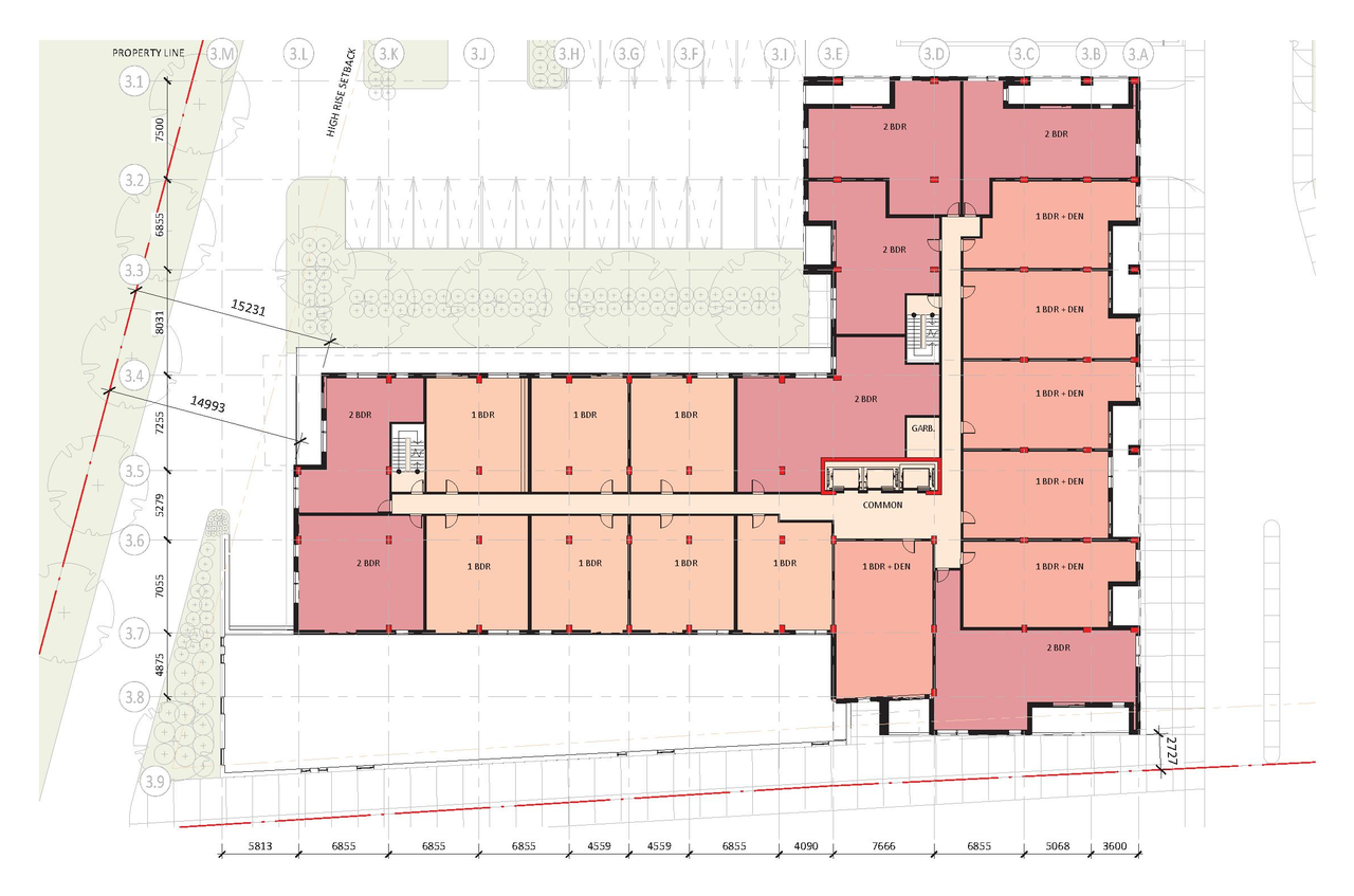Construction site plan for project from page 40 of the file '2021-10-27 - DESIGN BRIEF - D07-12-21-0177'