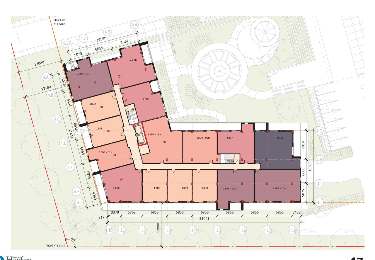 Construction site plan for project from page 48 of the file '2021-10-27 - DESIGN BRIEF - D07-12-21-0177'