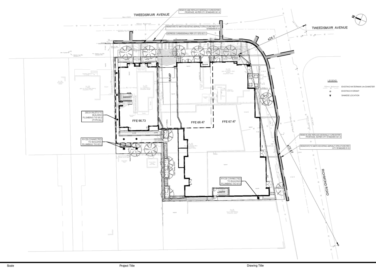 Construction site plan for project from page 30 of the file '2023-04-25 - Design Brief - D07-12-21-0179'