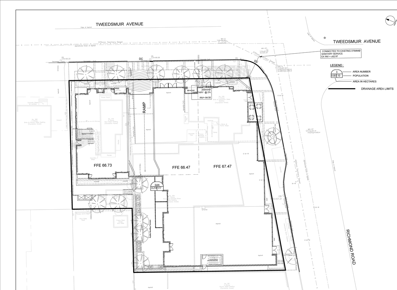 Construction site plan for project from page 35 of the file '2023-04-25 - Design Brief - D07-12-21-0179'