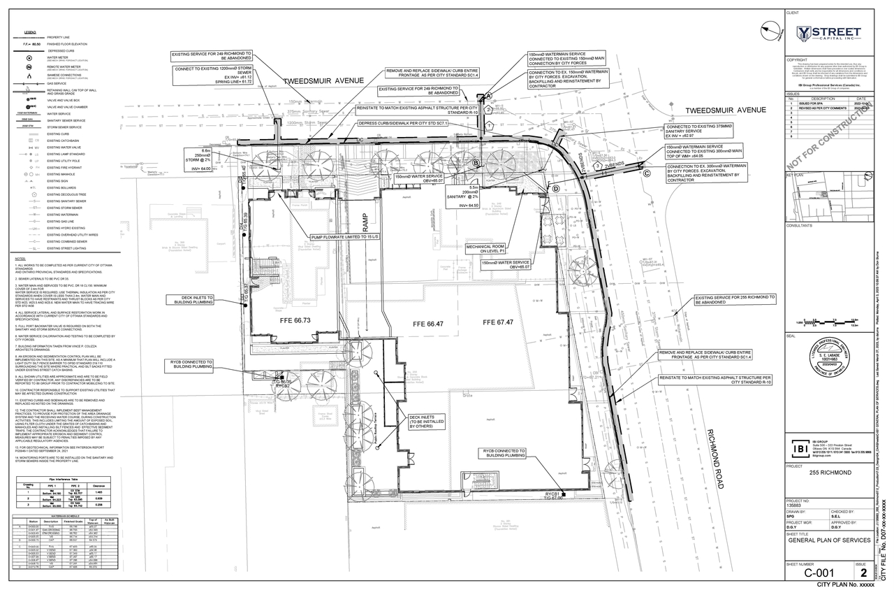 Construction site plan for project from page 41 of the file '2023-04-25 - Design Brief - D07-12-21-0179'