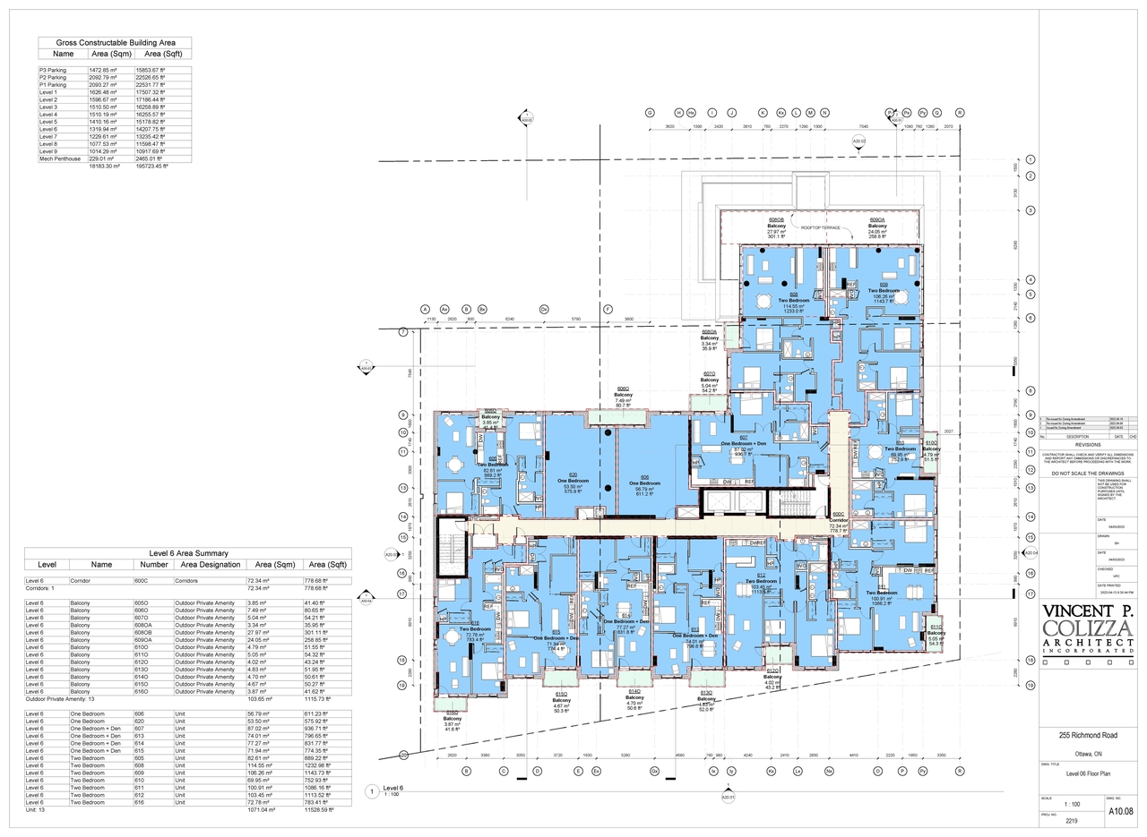 Floor plan for project from page 11 of the file '2023-04-25 - Floor, Elevation, Sections, Views Plans -D07-12-21-0179'