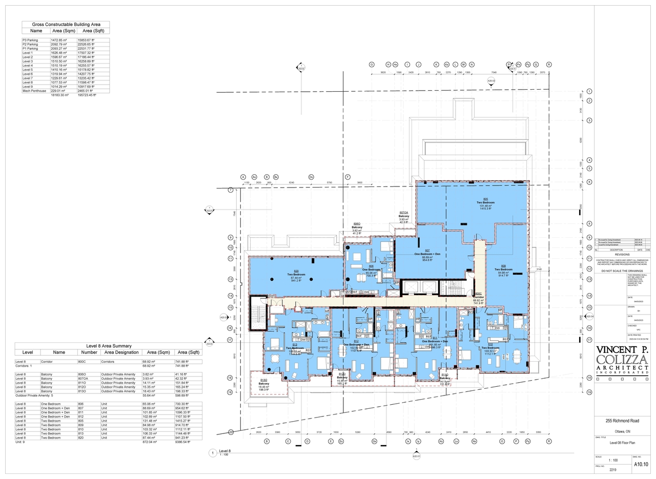 Floor plan for project from page 13 of the file '2023-04-25 - Floor, Elevation, Sections, Views Plans -D07-12-21-0179'