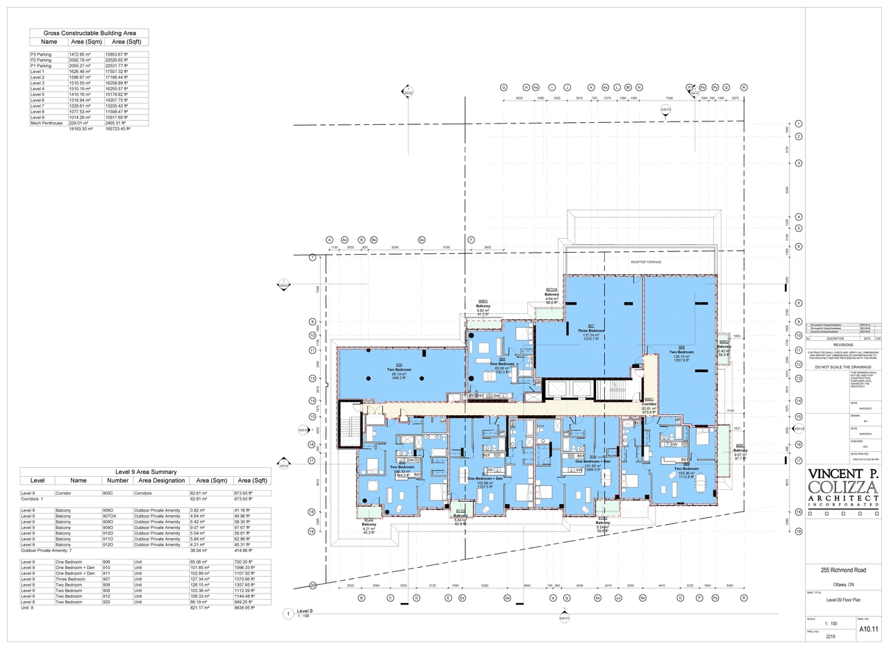 Floor plan for project from page 14 of the file '2023-04-25 - Floor, Elevation, Sections, Views Plans -D07-12-21-0179'