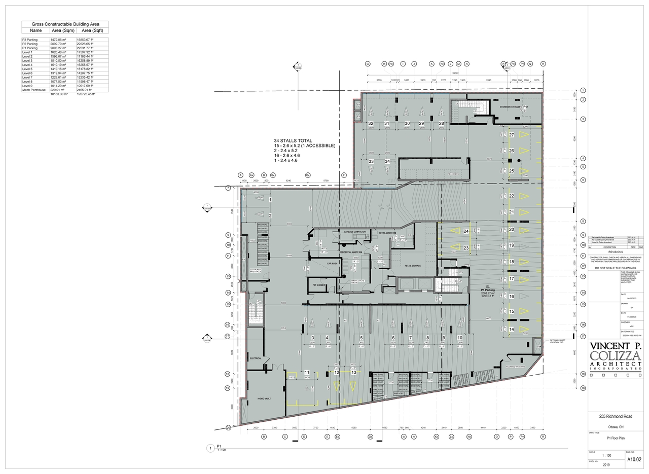 Floor plan for project from page 5 of the file '2023-04-25 - Floor, Elevation, Sections, Views Plans -D07-12-21-0179'