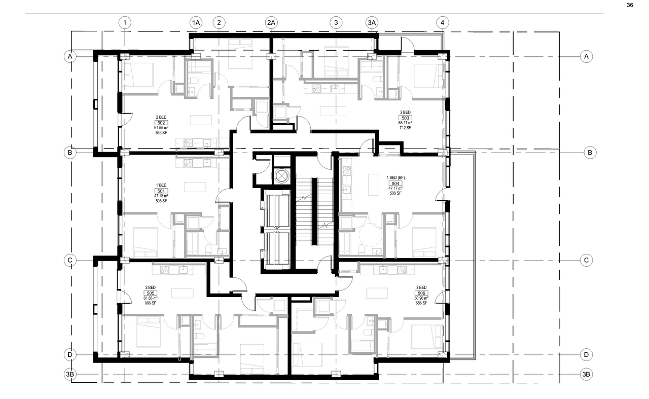 Floor plan for project from page 37 of the file '2021-10-28 - Design Brief and Shadow Analysis - D07-12-21-0180'