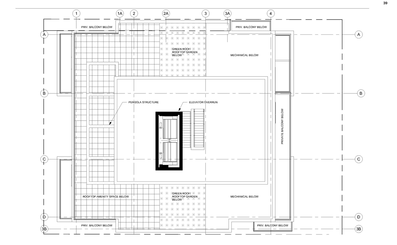 Floor plan for project from page 40 of the file '2021-10-28 - Design Brief and Shadow Analysis - D07-12-21-0180'