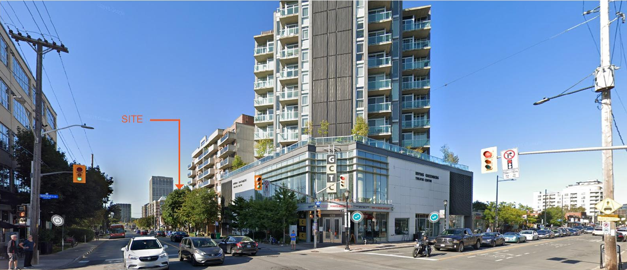 Rendering of building from page 10 of the file '2022-09-20 - Design Brief - D07-12-21-0180'