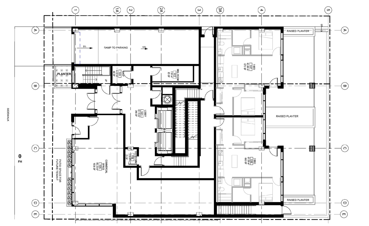 Floor plan for project from page 34 of the file '2022-09-20 - Design Brief - D07-12-21-0180'