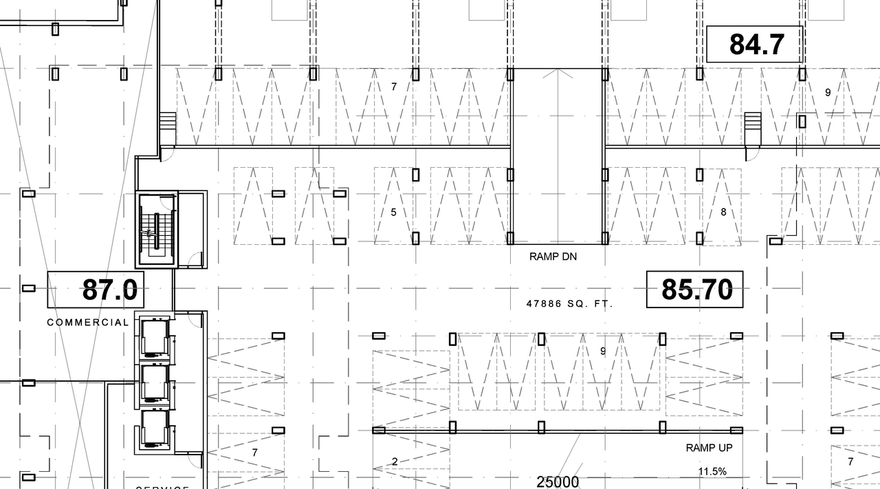 Construction site plan for project from page 1 of the file '2021-10-29 - Elevations, Floor Plans, Shadow Study - D07-12-21-0182'