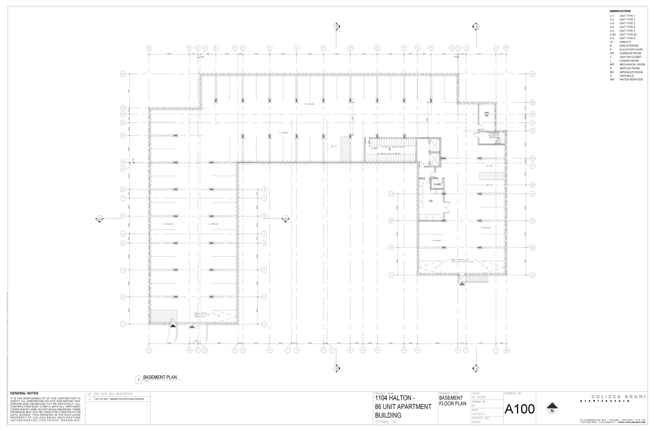 Floor plan for project from page 1 of the file '2021-11-03 - Floor Plans - D07-12-21-0186'