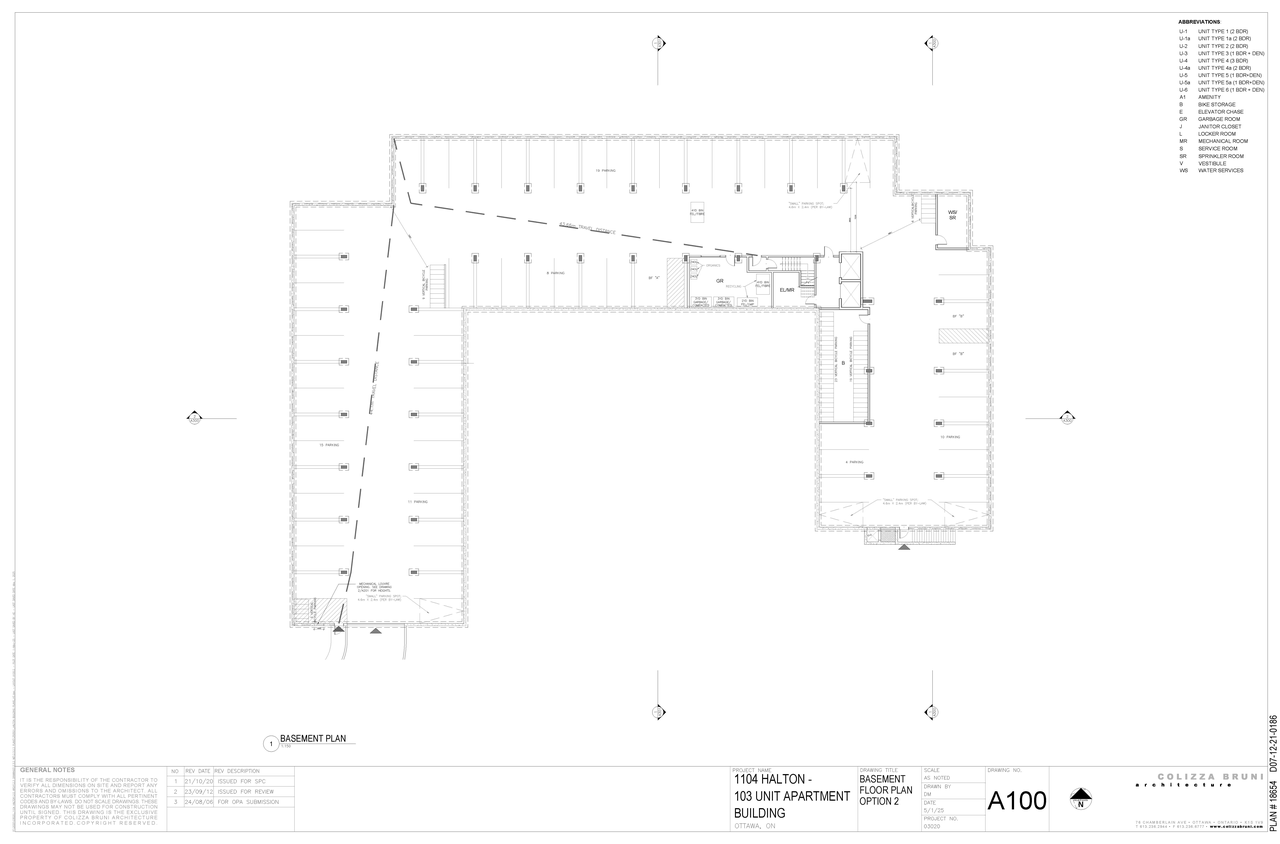 Floor plan for project from page 1 of the file '2025-05-15 - Basement Floor Plan Option 2 - D07-12-21-0186'