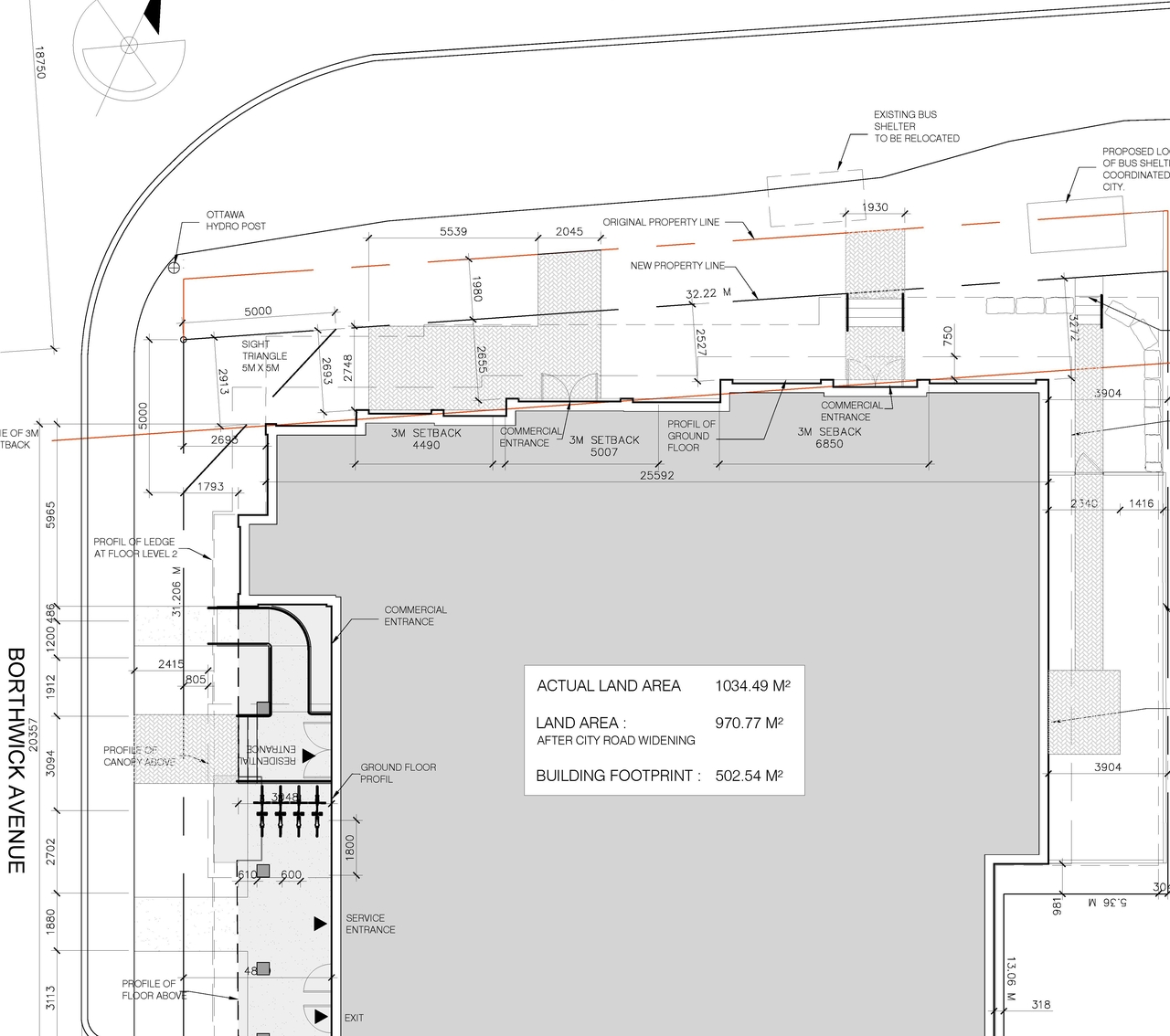 Construction site plan for project from page 1 of the file '2023-05-11 - Site Plan & Floor Plans - D07-12-21-0189'
