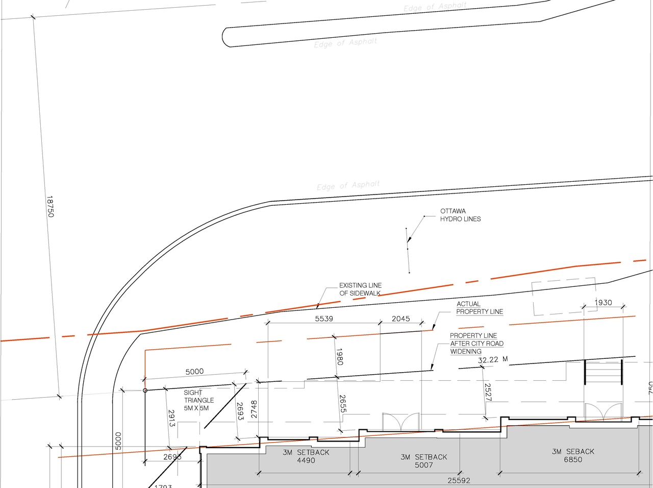 Construction site plan for project from page 1 of the file '2023-05-11 - Site Plan & Floor Plans - D07-12-21-0189'
