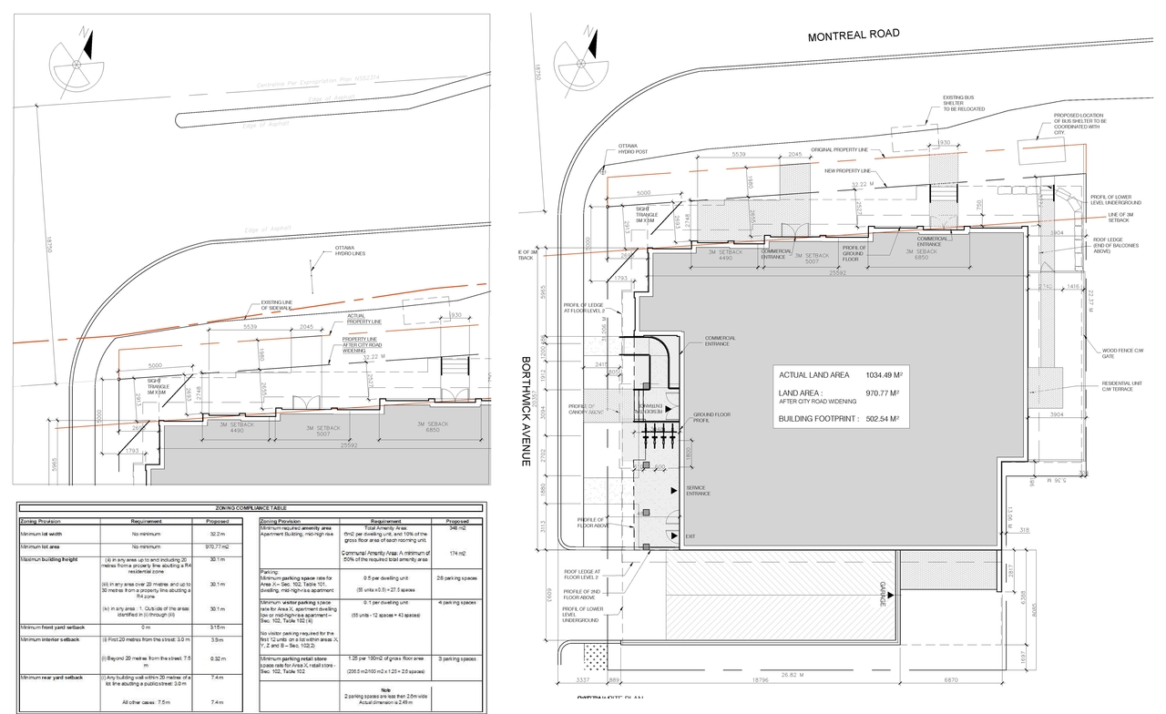 Construction site plan for project from page 1 of the file '2023-05-11 - Site Plan & Floor Plans - D07-12-21-0189'