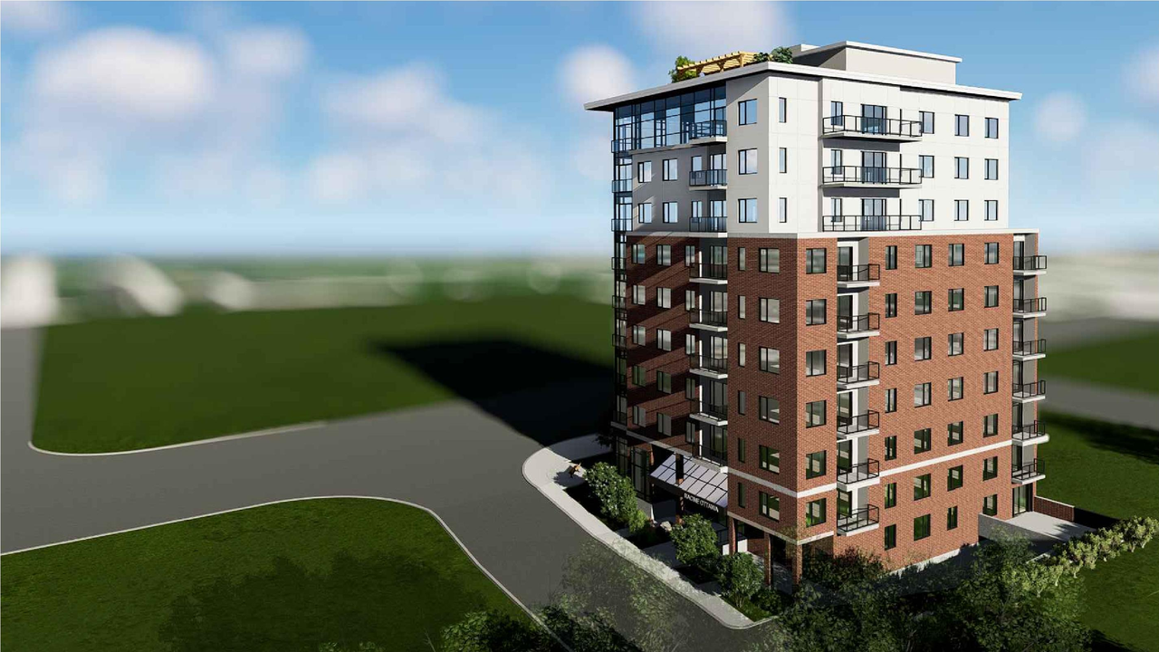 Rendering of building from page 3 of the file '2025-09-17 - Floor Plans - D07-12-21-0189'