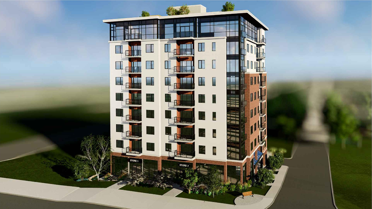Rendering of building from page 3 of the file '2025-09-17 - Floor Plans - D07-12-21-0189'