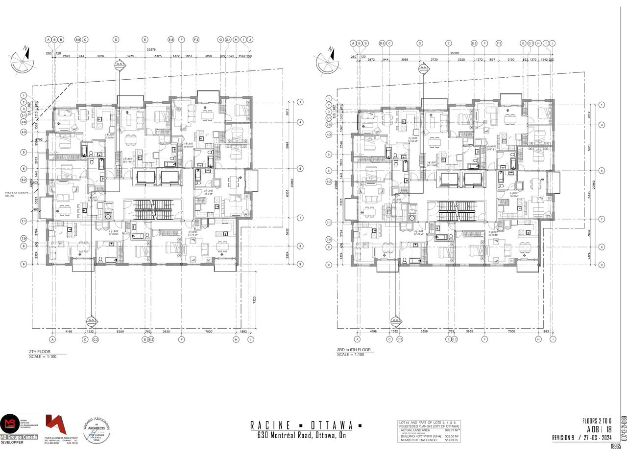 Construction site plan for project from page 8 of the file '2025-09-17 - Floor Plans - D07-12-21-0189'
