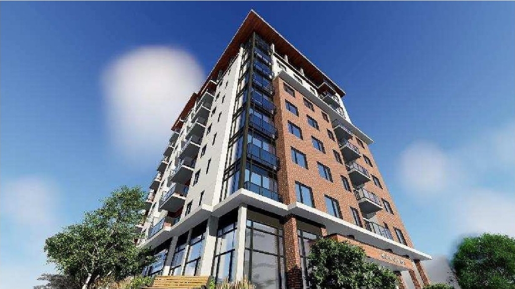 Rendering of building from page 11 of the file '2023-05-11 - Design Brief - D07-12-21-0189'