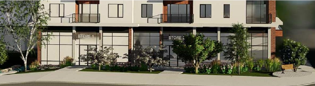 Rendering of building from page 12 of the file '2023-05-11 - Design Brief - D07-12-21-0189'