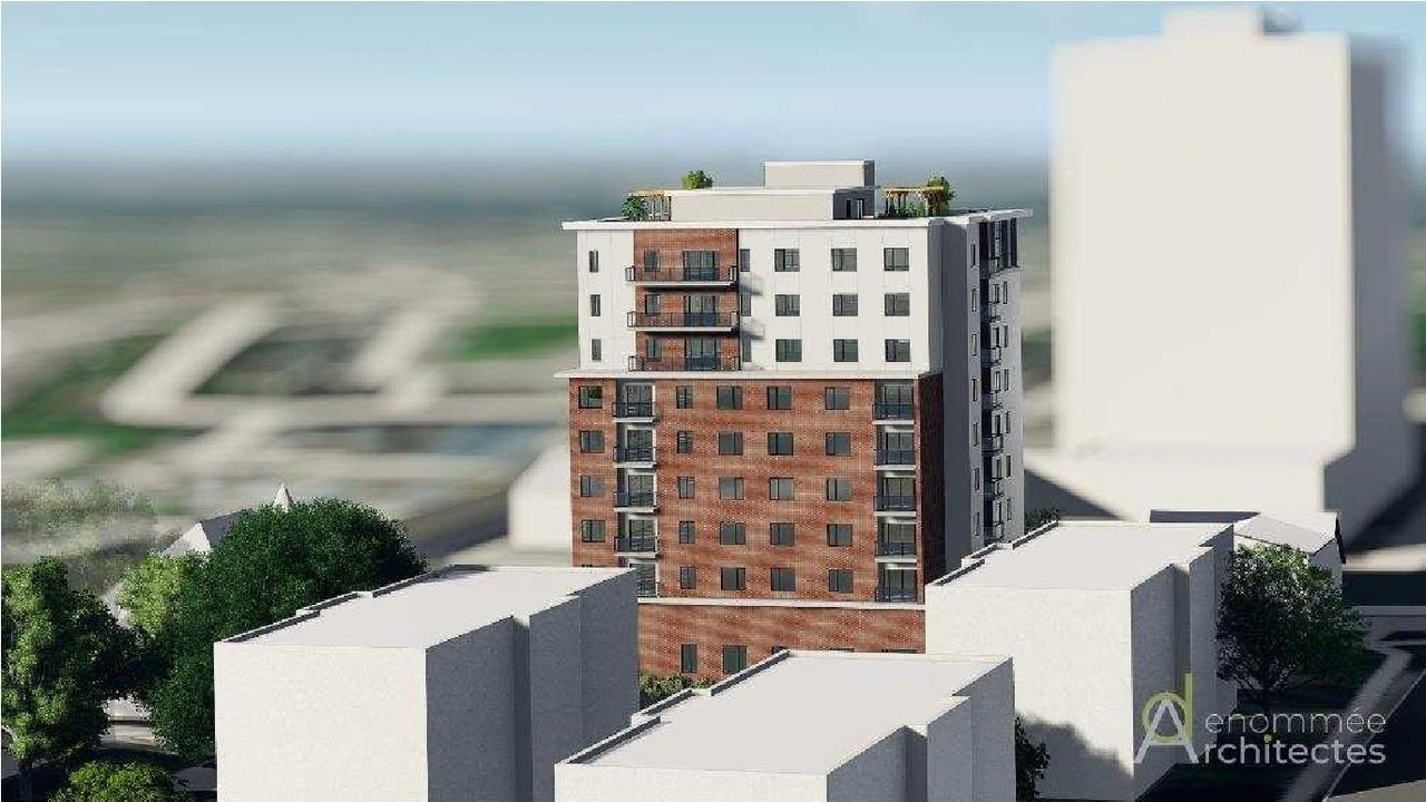 Rendering of building from page 14 of the file '2023-05-11 - Design Brief - D07-12-21-0189'