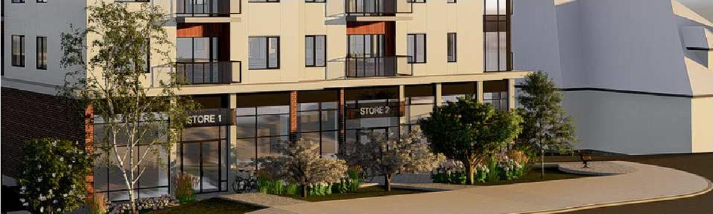 Rendering of building from page 15 of the file '2023-05-11 - Design Brief - D07-12-21-0189'