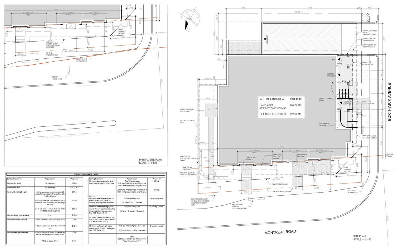 Construction site plan for project from page 1 of the file '2023-04-20 - Site Plan & Floor Plans - D07-12-21-0189'