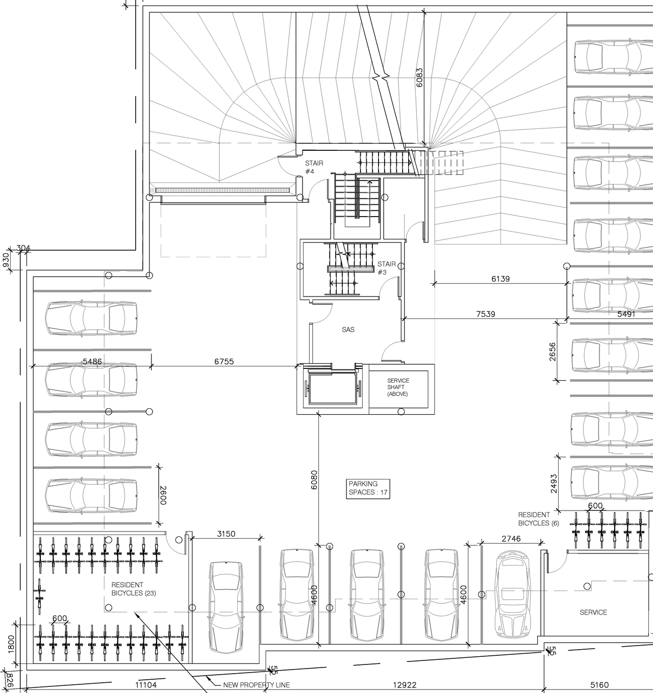 Construction site plan for project from page 2 of the file '2023-04-20 - Site Plan & Floor Plans - D07-12-21-0189'