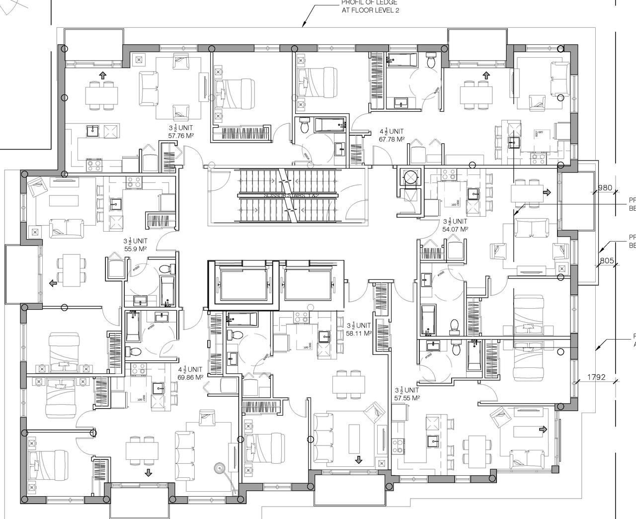 Floor plan for project from page 4 of the file '2023-04-20 - Site Plan & Floor Plans - D07-12-21-0189'