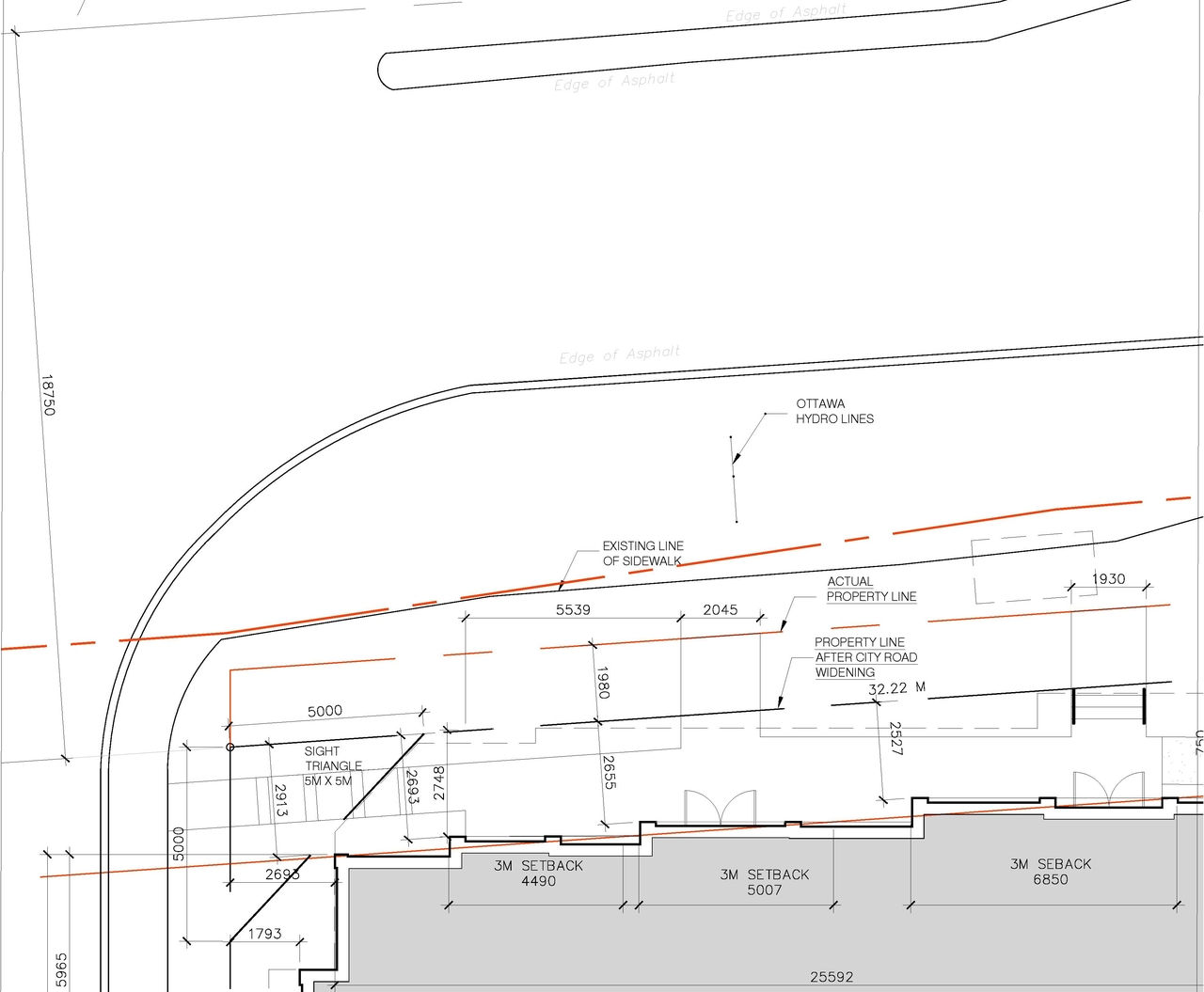 Construction site plan for project from page 1 of the file '2024-02-14 - Site Plan and Floor Plans - D07-12-21-0189'
