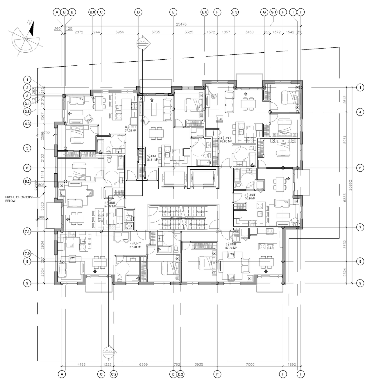 Floor plan for project from page 4 of the file '2024-02-14 - Site Plan and Floor Plans - D07-12-21-0189'