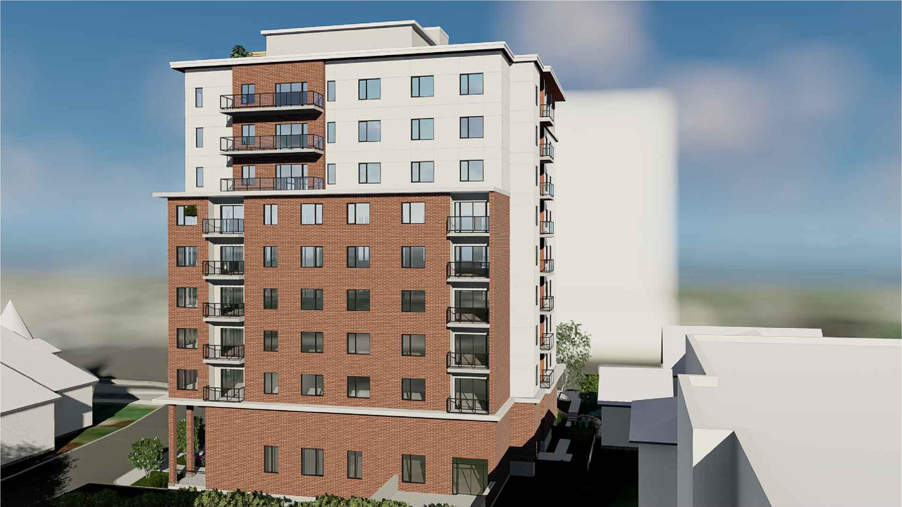 Rendering of building from page 1 of the file '2023-04-20 - Renderings - D07-12-21-0189'