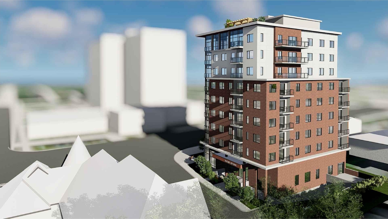 Rendering of building from page 5 of the file '2023-04-20 - Renderings - D07-12-21-0189'