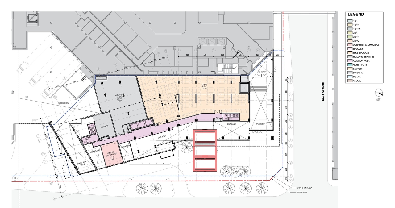 Floor plan for project from page 37 of the file '2022-09-09 - Design Brief - D07-12-21-0197'