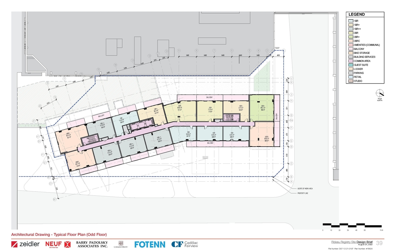Floor plan for project from page 39 of the file '2022-09-09 - Design Brief - D07-12-21-0197'