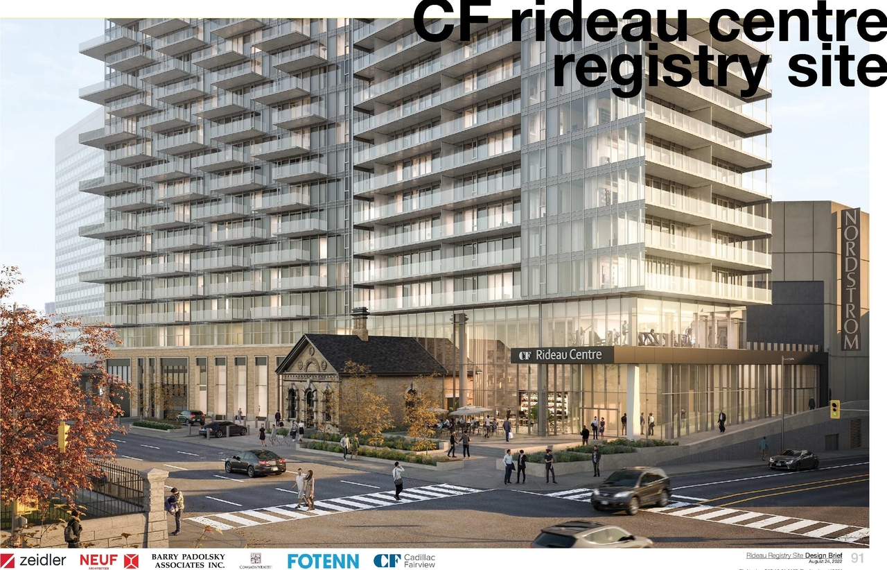 Rendering of building from page 91 of the file '2022-09-09 - Design Brief - D07-12-21-0197'