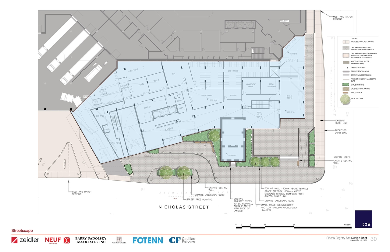 Construction site plan for project from page 30 of the file '2021-11-16 - Design Brief - D07-12-21-0197'