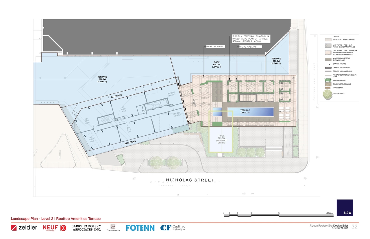 Construction site plan for project from page 32 of the file '2021-11-16 - Design Brief - D07-12-21-0197'