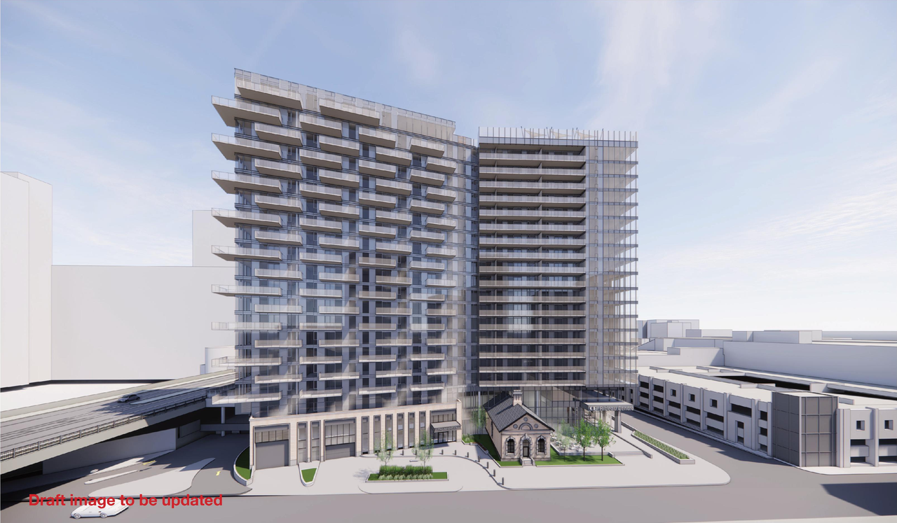 Rendering of building from page 21 of the file '2022-03-25 - UDRP Formal Review - D07-12-21-0197'