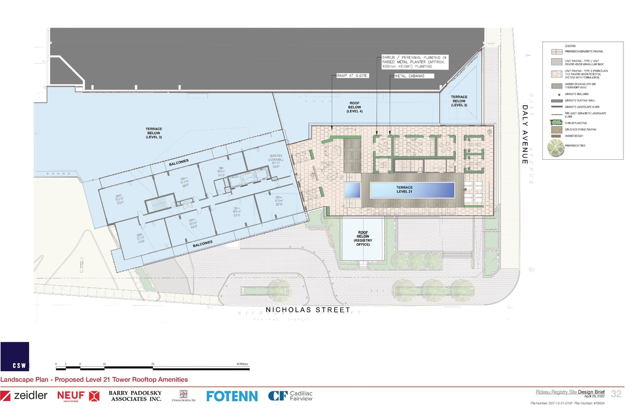 Construction site plan for project from page 32 of the file '2022-05-03 - Design Brief - D07-12-21-0197'
