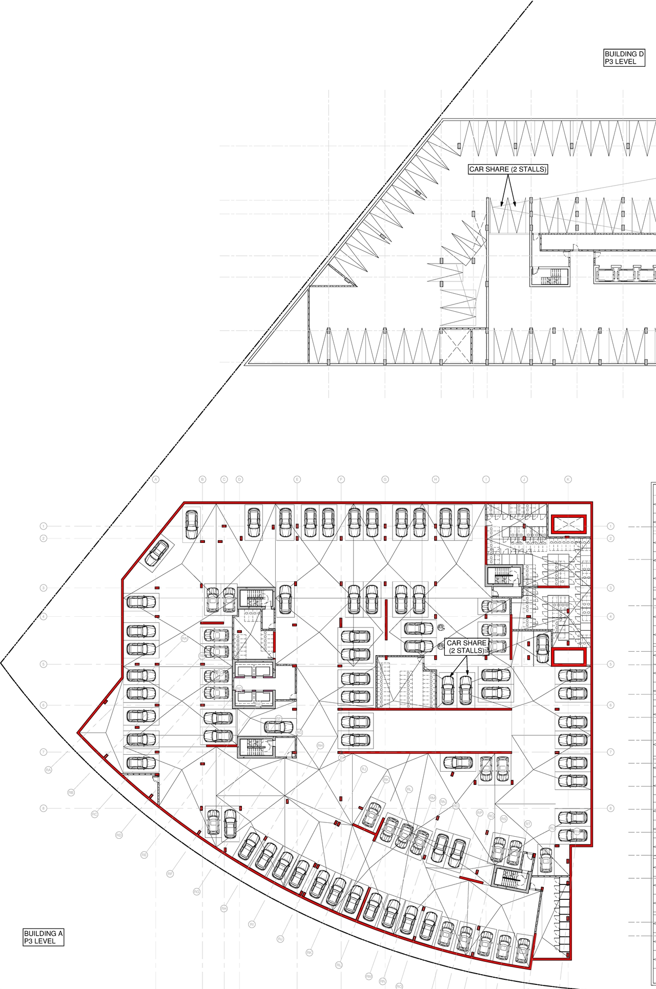 Construction site plan for project from page 1 of the file '2023-01-31 - FLOOR PLAN- P3 - D07-12-21-0202'