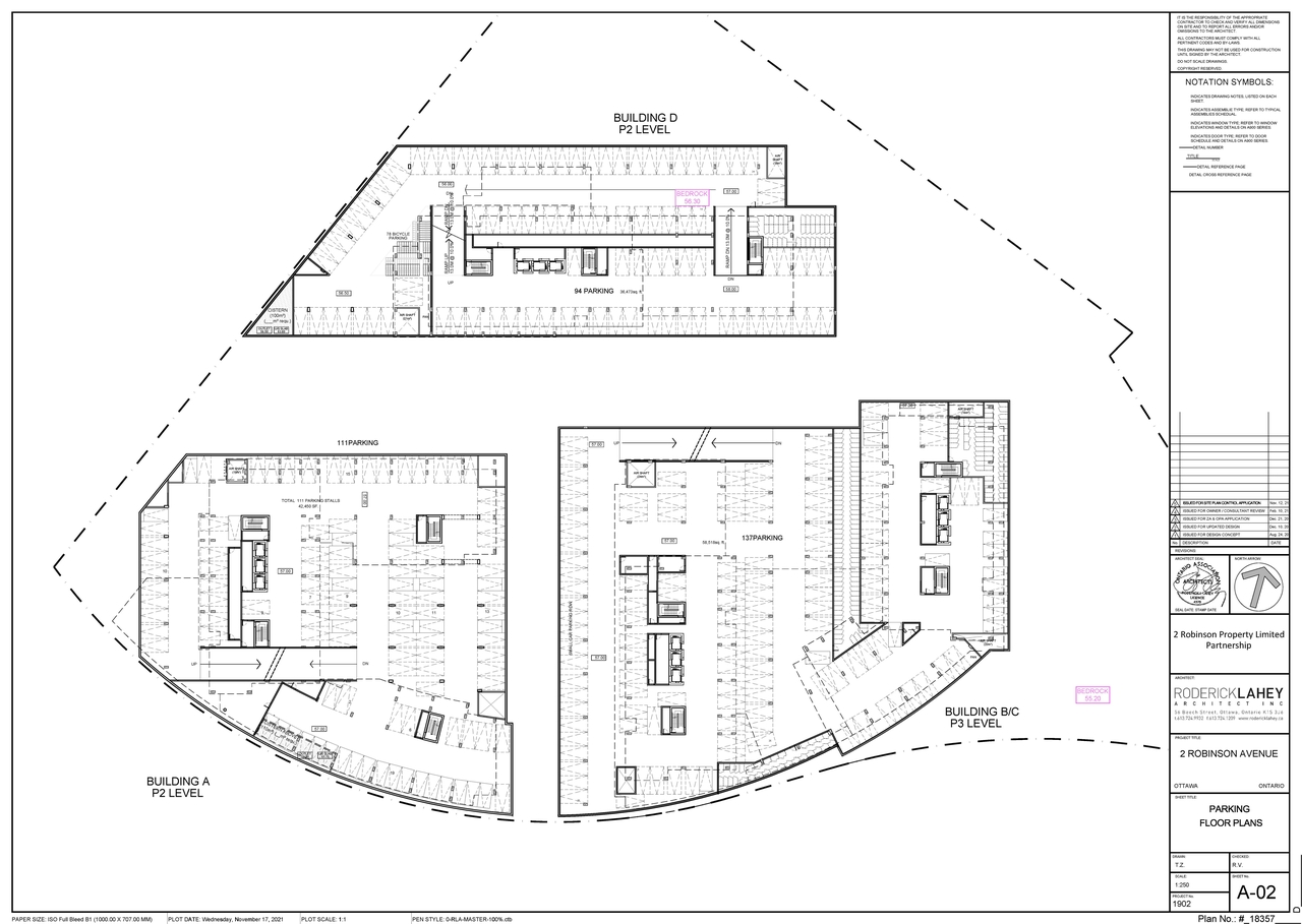 Construction site plan for project from page 2 of the file '2021-11-18 - Floor Plans - D07-12-21-0202'