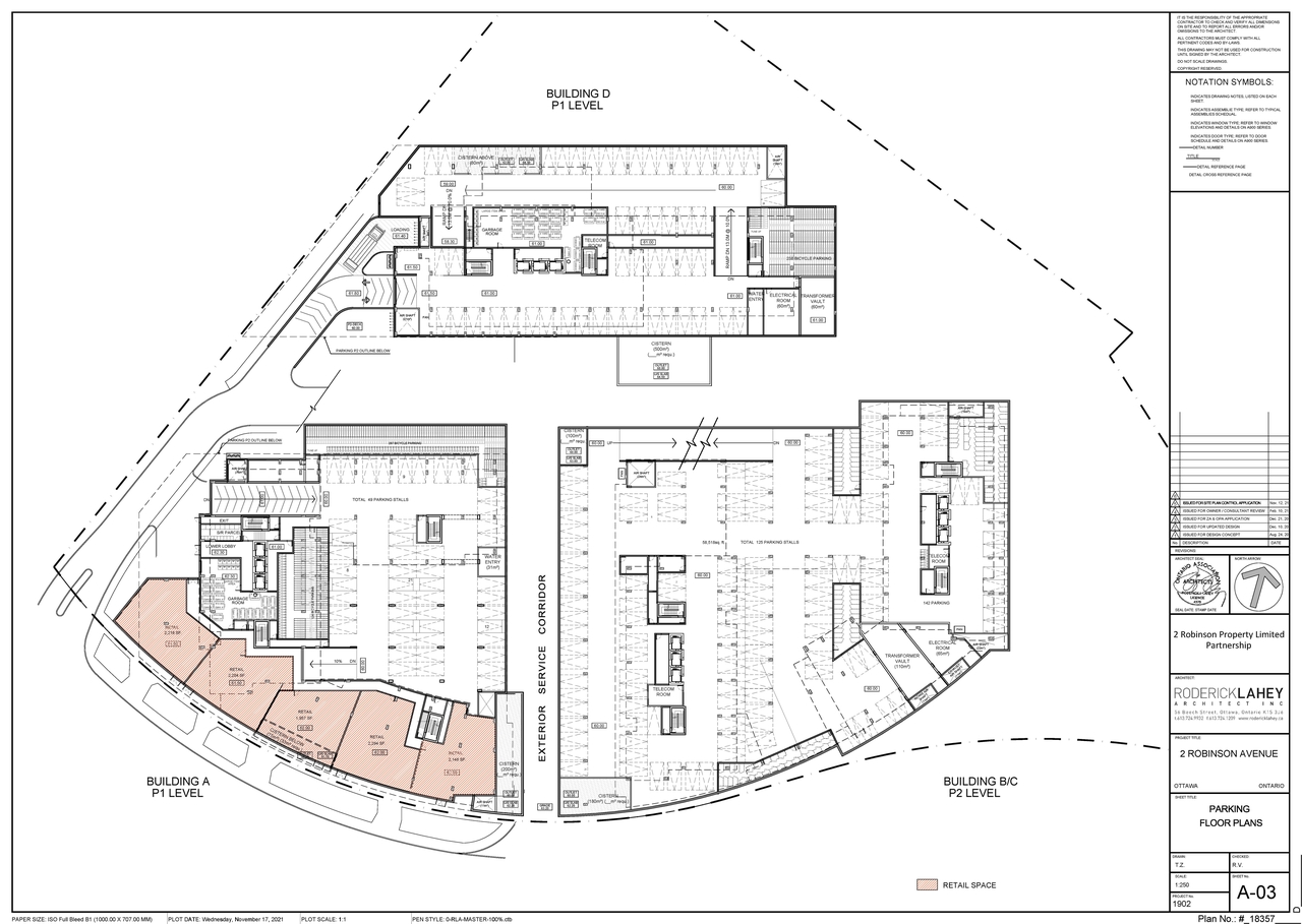 Construction site plan for project from page 3 of the file '2021-11-18 - Floor Plans - D07-12-21-0202'